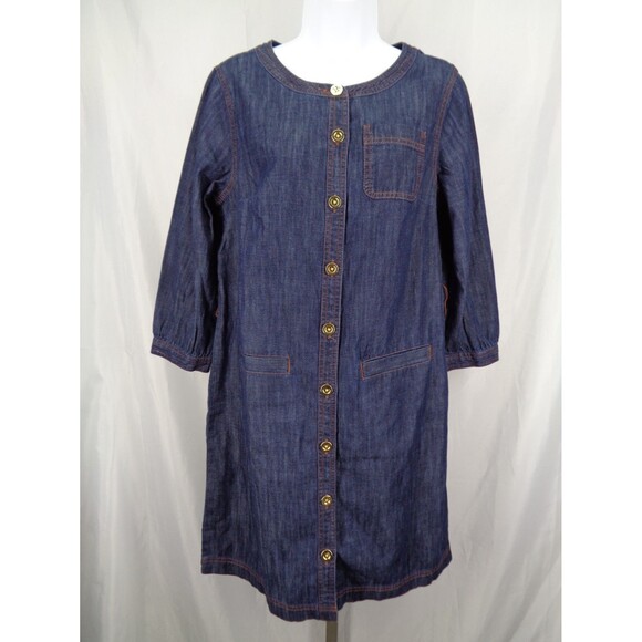 Talbots Petite Denim Utility Shirt Dress Size Medium Petite MP - Picture 1 of 11